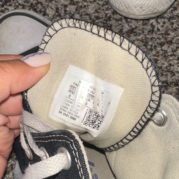 Converse Black and White High-Top Sneakers - Picture 3 of 5